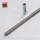 Turned pin kit steel double diameter 15-12 mm. with bushing